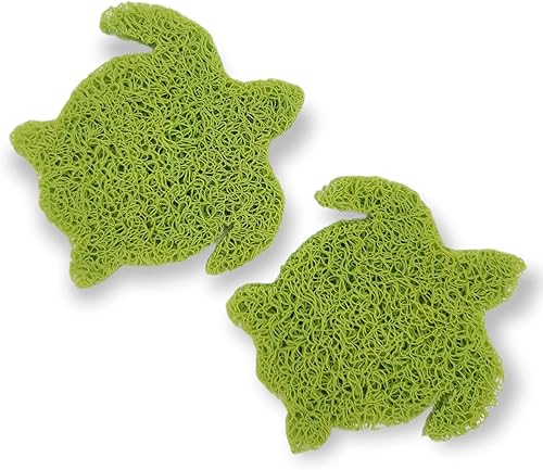 Paquete de 2 almohadillas ahorradoras de jabón autodrenantes en forma de tortuga. Ayuda a secar el jabón rápido para durar más tiempo