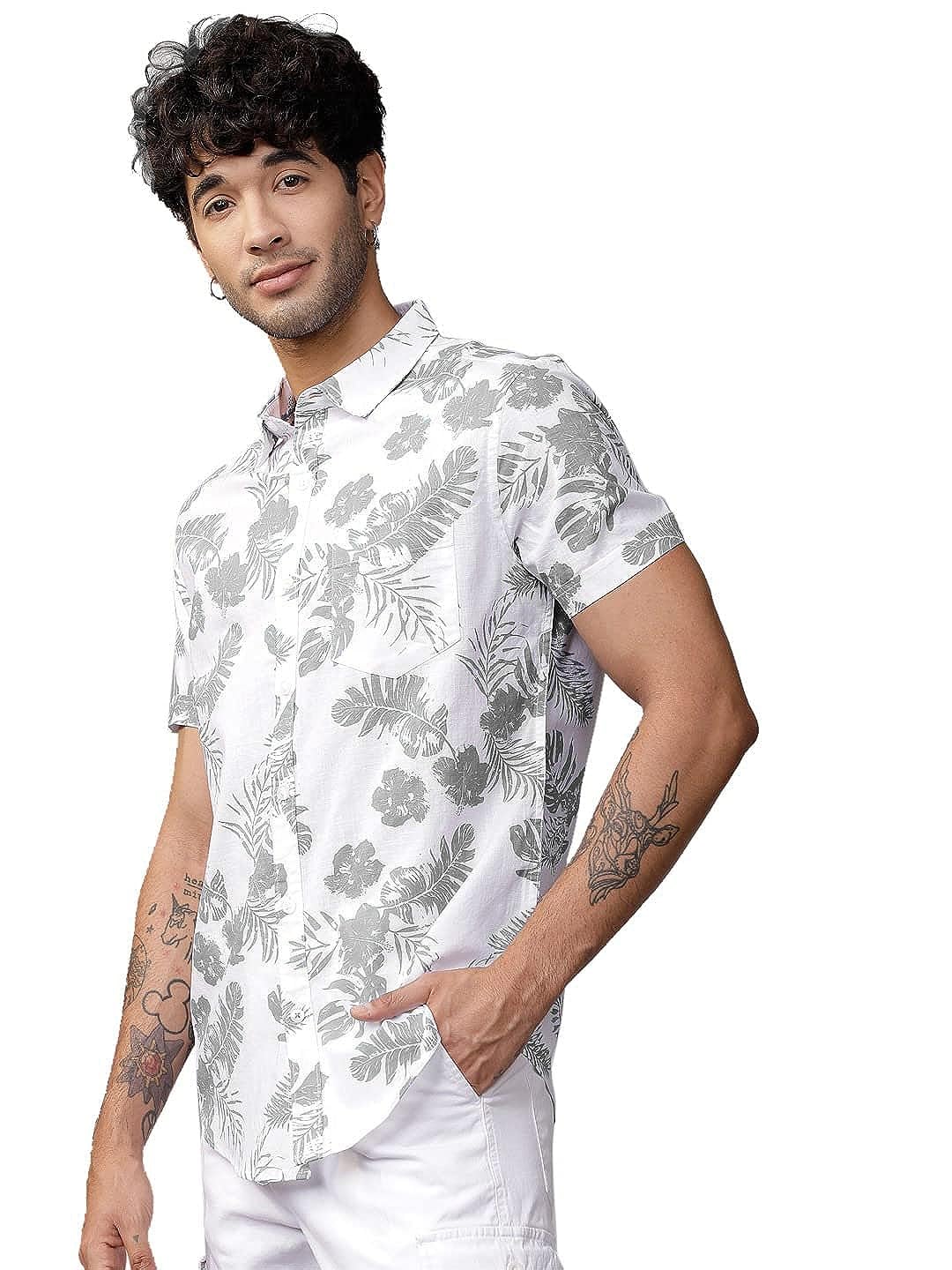 Indoprimo Mens Regular Fit Cotton Casual Checks Shirt For Men