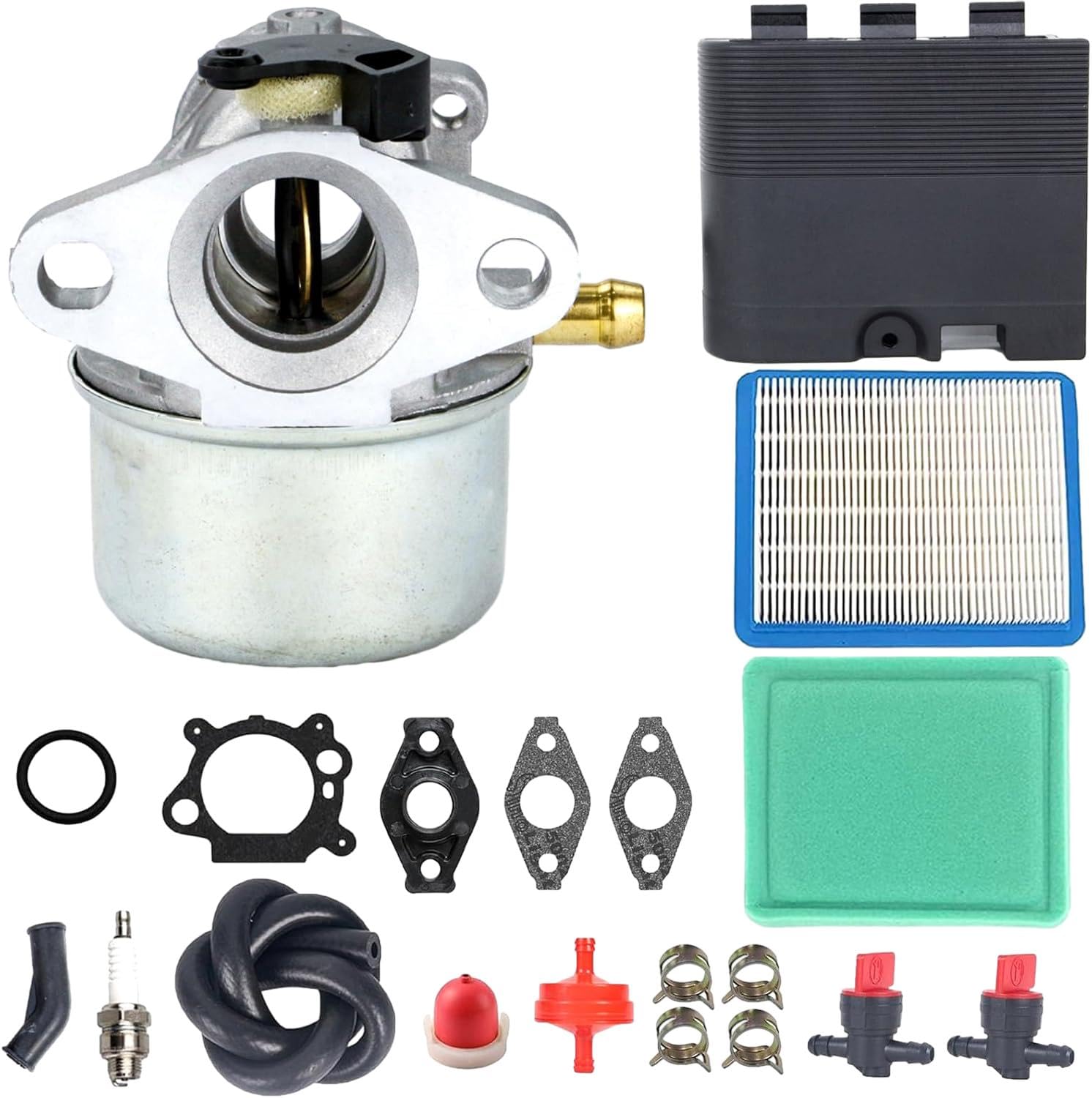 Carburetor Replacement 799868 for BS 498170, 799872, 694202, 497586, 498254, 790821-14111 for Toro for Craftsman 625 Series Engine Lawn Mower with Air Filter Cover Kit 692298, 491588.