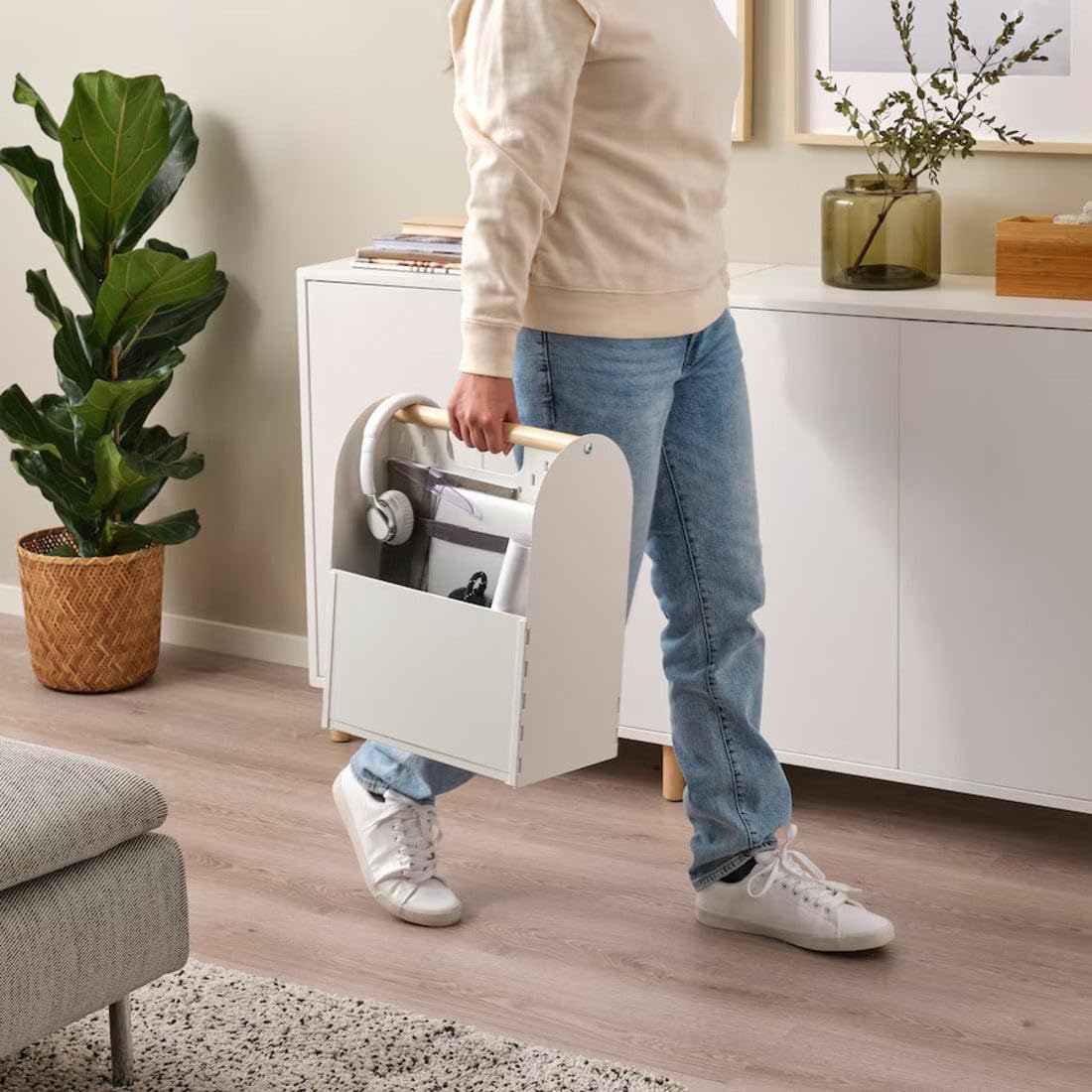 IKEA　オールホワイト　デスク机　＆　ケーブルオーガナイザー　セット IKEA イケア デスクオーガナイザー ホワイト 白 33x21x43cm m60548662