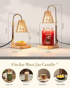 Marycele Candle Warmer Lamp with Timer for Yankee Candles, Christmas Decor