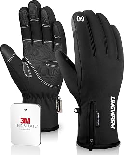 UMEWARM -10℉ Waterproof Winter Gloves Men, Touchscreen Fingers Snow Ski Gloves Women, 5-Layer Touch Screen Cold Weather Gloves
