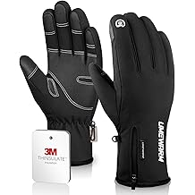 10℉ Waterproof Winter Gloves Men, Touchscreen Fingers Snow Ski Gloves Women, 5-Layer Touch Screen Cold Weather Gloves