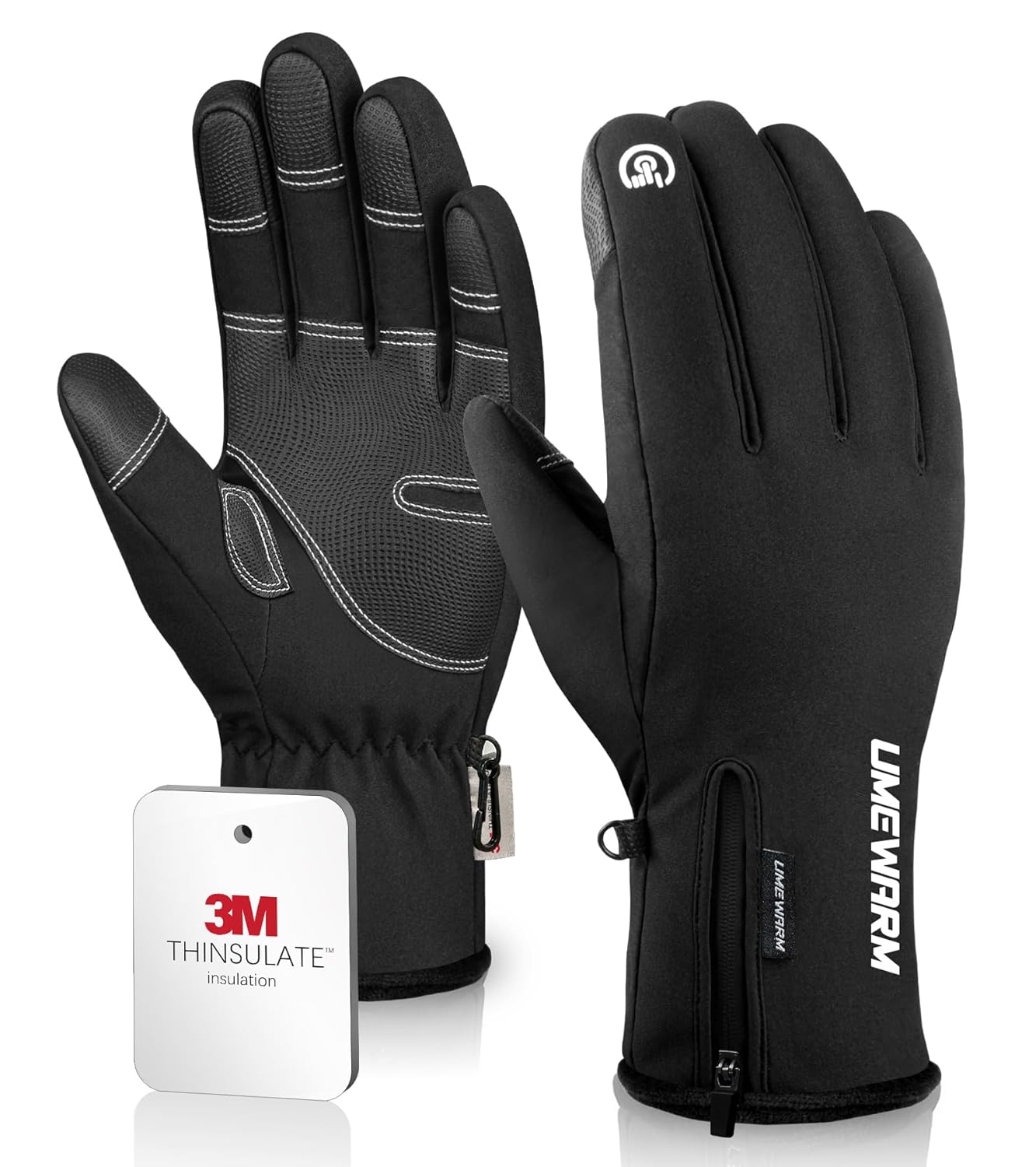 10 Waterproof Winter Gloves Men Touchscreen Fingers Snow Ski Gloves Women 5-Layer Touch Screen Cold Weather Gloves