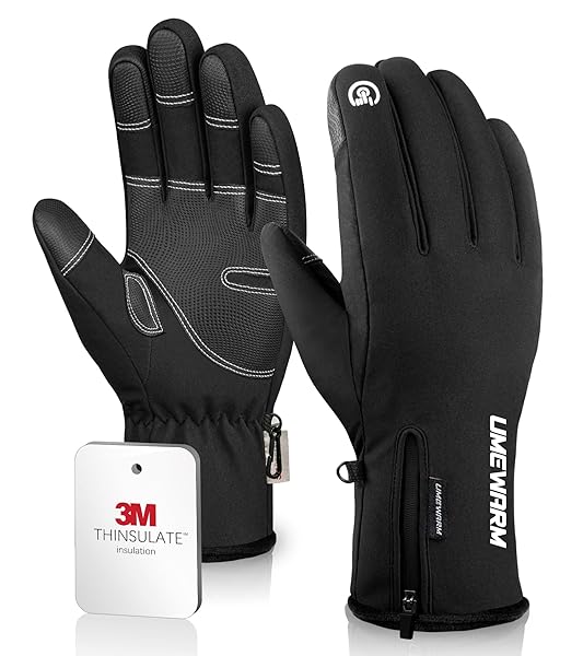 -10℉ Waterproof Winter Gloves Men, Touchscreen Fingers Snow Ski Gloves Women, 5-Layer Touch Screen Cold Weather Gloves
