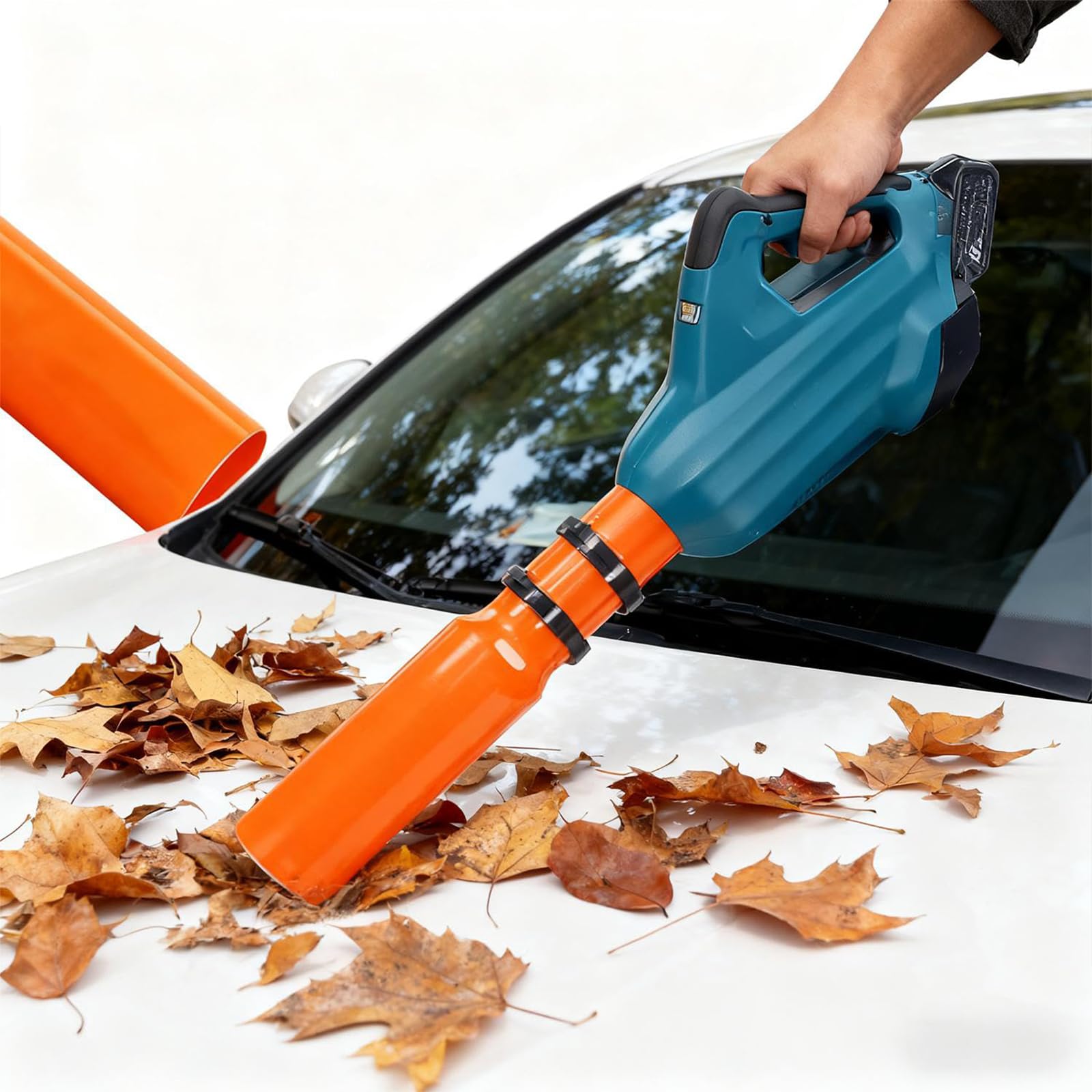 Estensione per soffiatore d'aria, ugello turbo per rimuovere facilmente i detriti, amplificatore per la cura del prato aumenta velocità e potenza