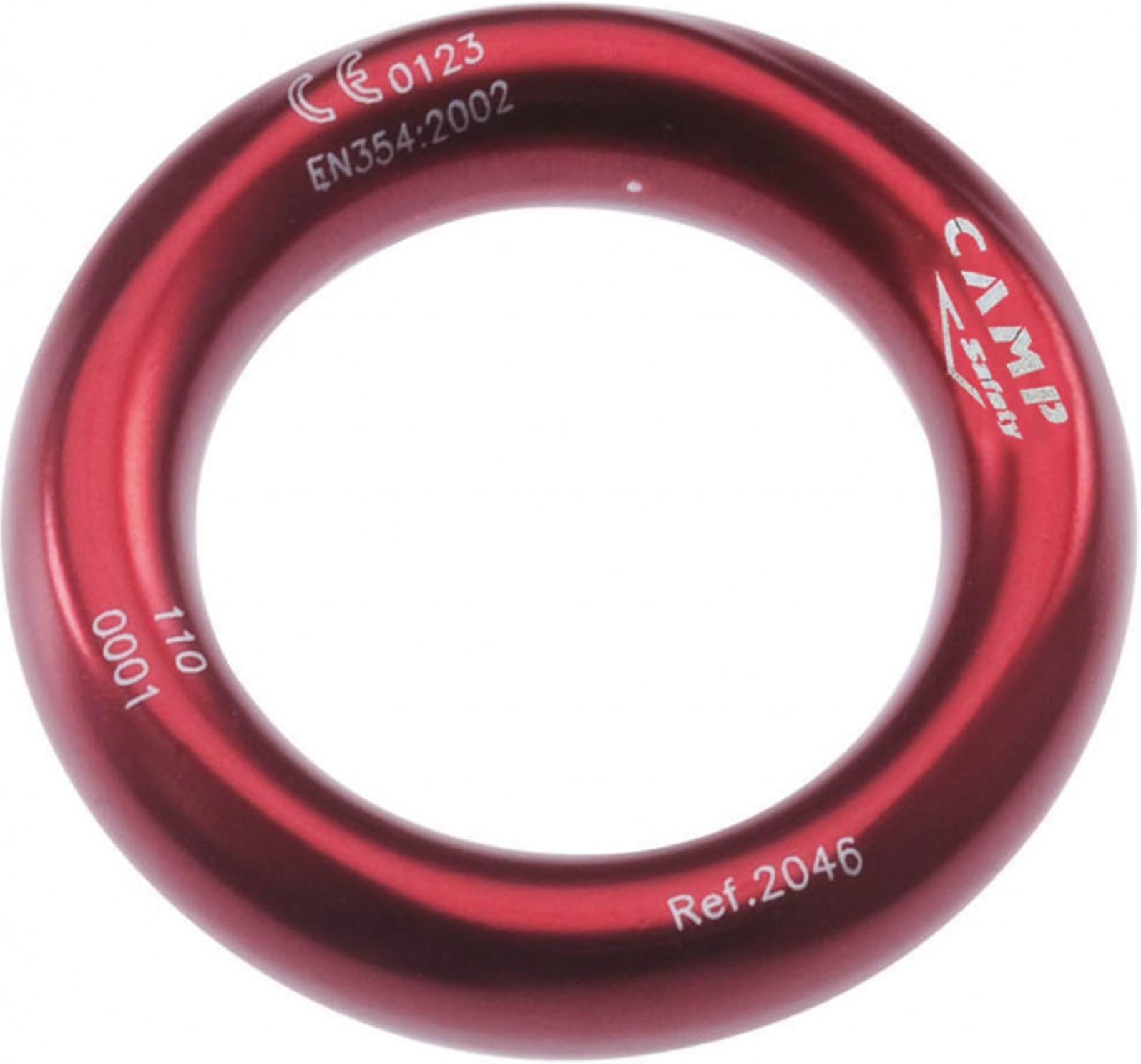 CAMP Aluminum Rappel Ring - 34mm - Red