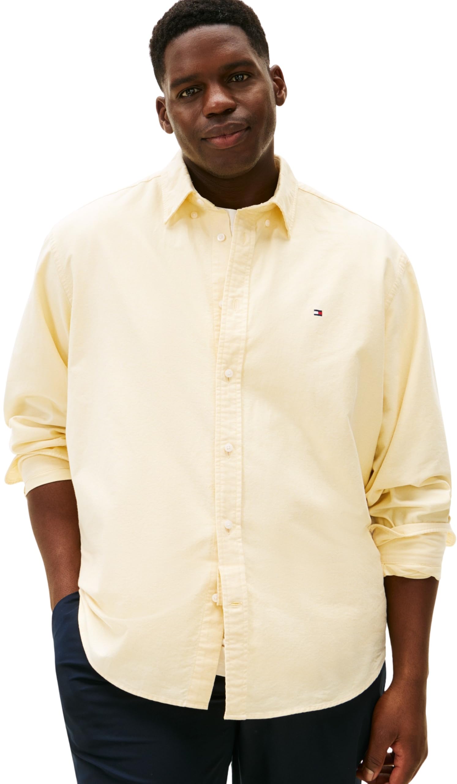 Tommy Hilfiger Herren Bt - Solid Heritage OXF Rf Shirt Mw0mw43023 L/S Shirt