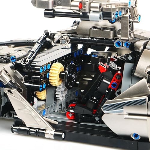 Miniatura 7 de Mesiondy Kit de bloques de construcción de autos de carreras desafiantes para adultos, juguetes de bloques de construcción de autos deportivos, kits