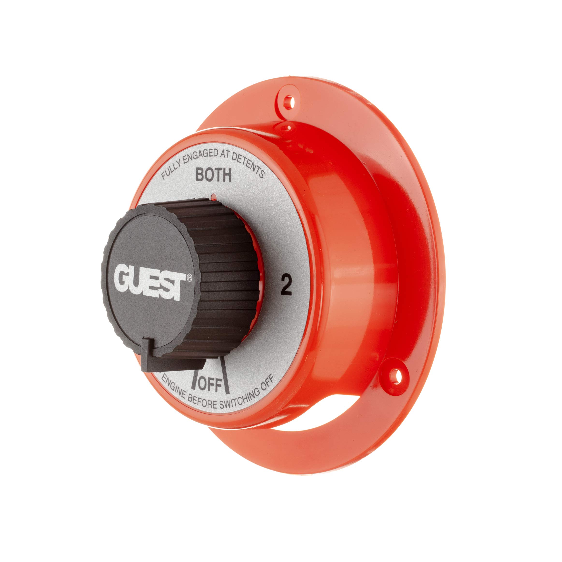 Seachoice Battery Select Switch, 4 Positions 1/2/Both/Off, 5-1/2 in. Dia. X 2-5/8 in. High