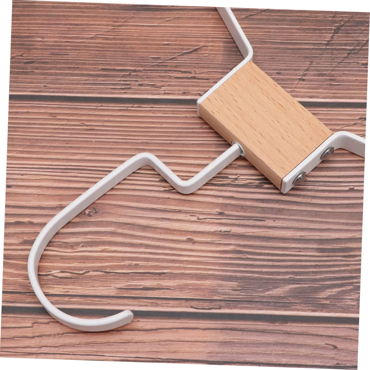 Garneck 5pezzi Grucce Legno Metallo Bianco Antiscivolo per Raggi Bambini Moderno Attacca Abiti Casa