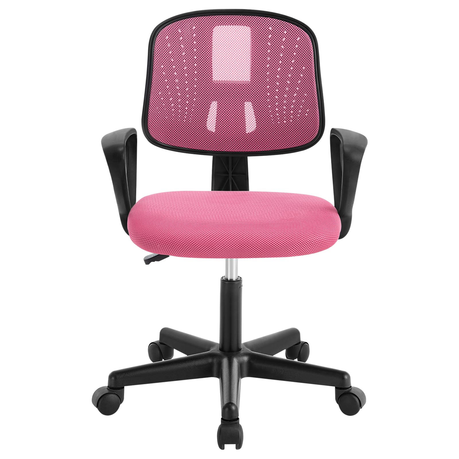 Chaise Bureau Enfant, Fauteuil de Bureau pour Adolescents, Chaise Ergonomique en Maille Respirante, Dossier Réglable, Rose, K0004BS
