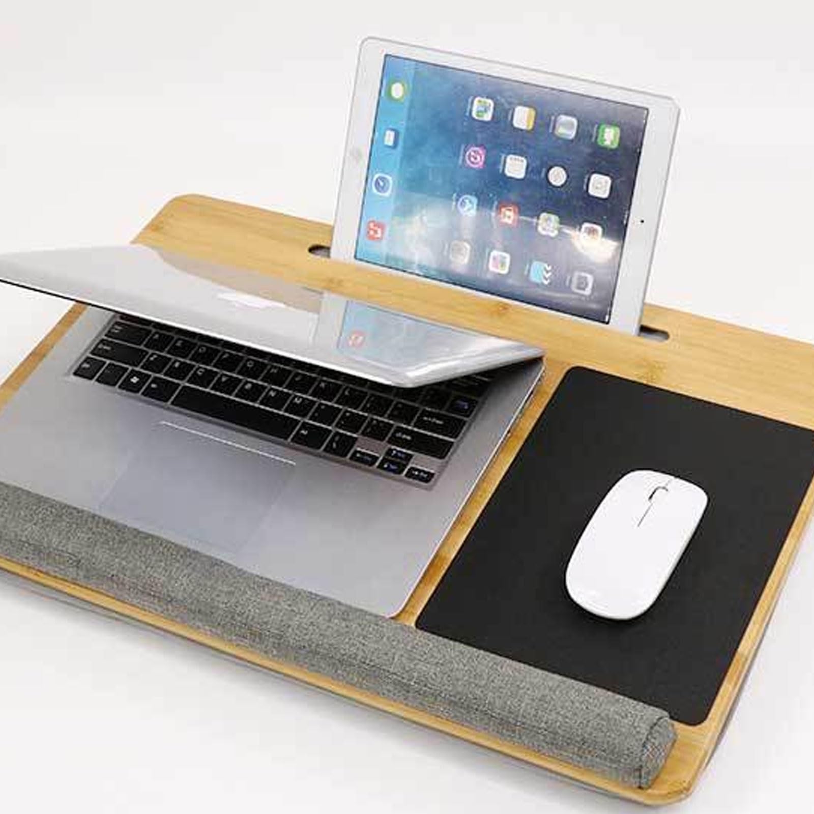 Laptop Stand For Sofa,Portable Lap Laptop Desk With Pillow Cushion, With Anti-Slip Strip & Storage Function, Laptop Desk Built In Slot Mouse Pad Wrist Pad For Computer,Easy To Carry On The - View #12