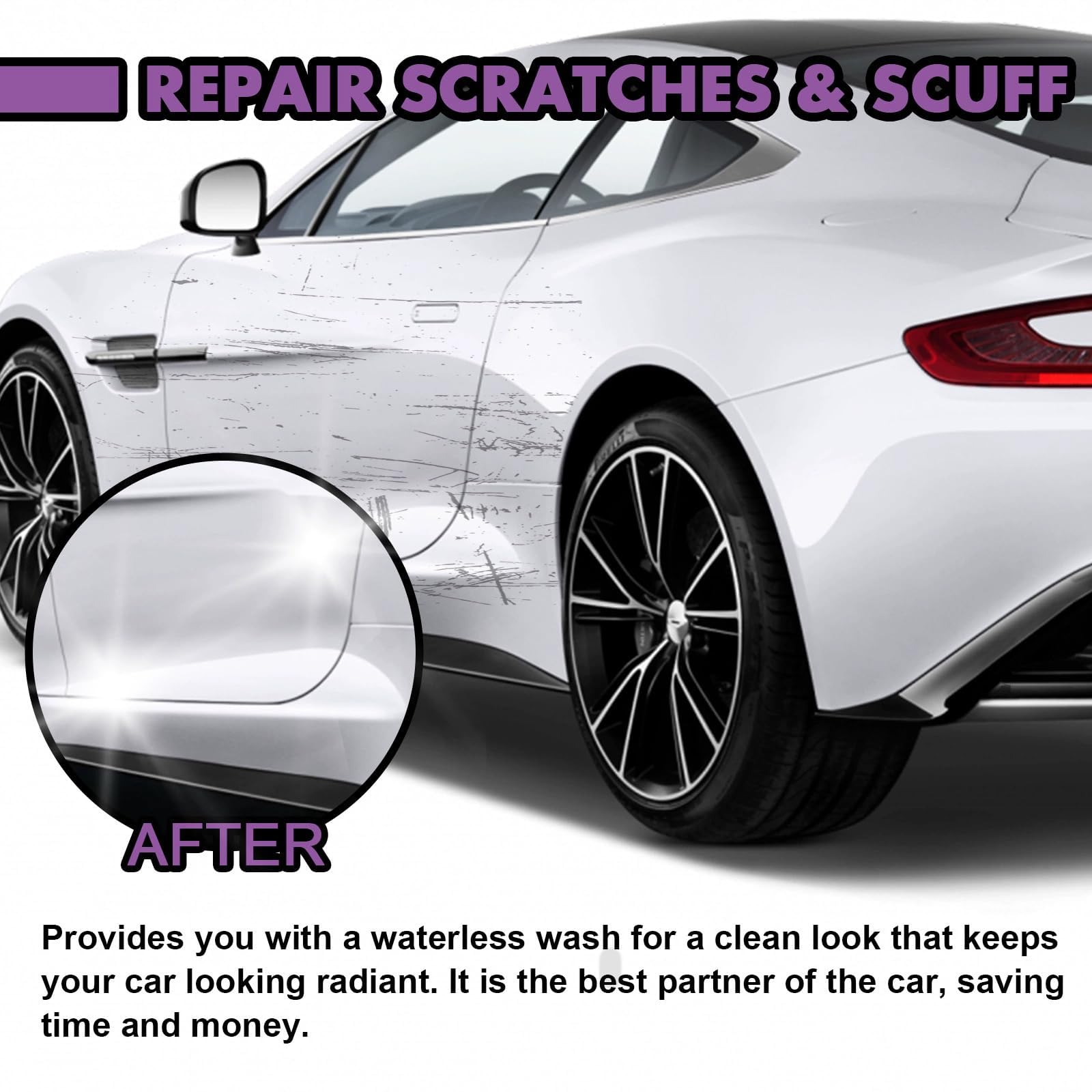 Turbo Shine Nexa, 3-in-1 Car Paint Spray - High Protection Fast Coating for Metal, Tools, Cars, Scratch Remover & Color Change Kit (2Pcs)