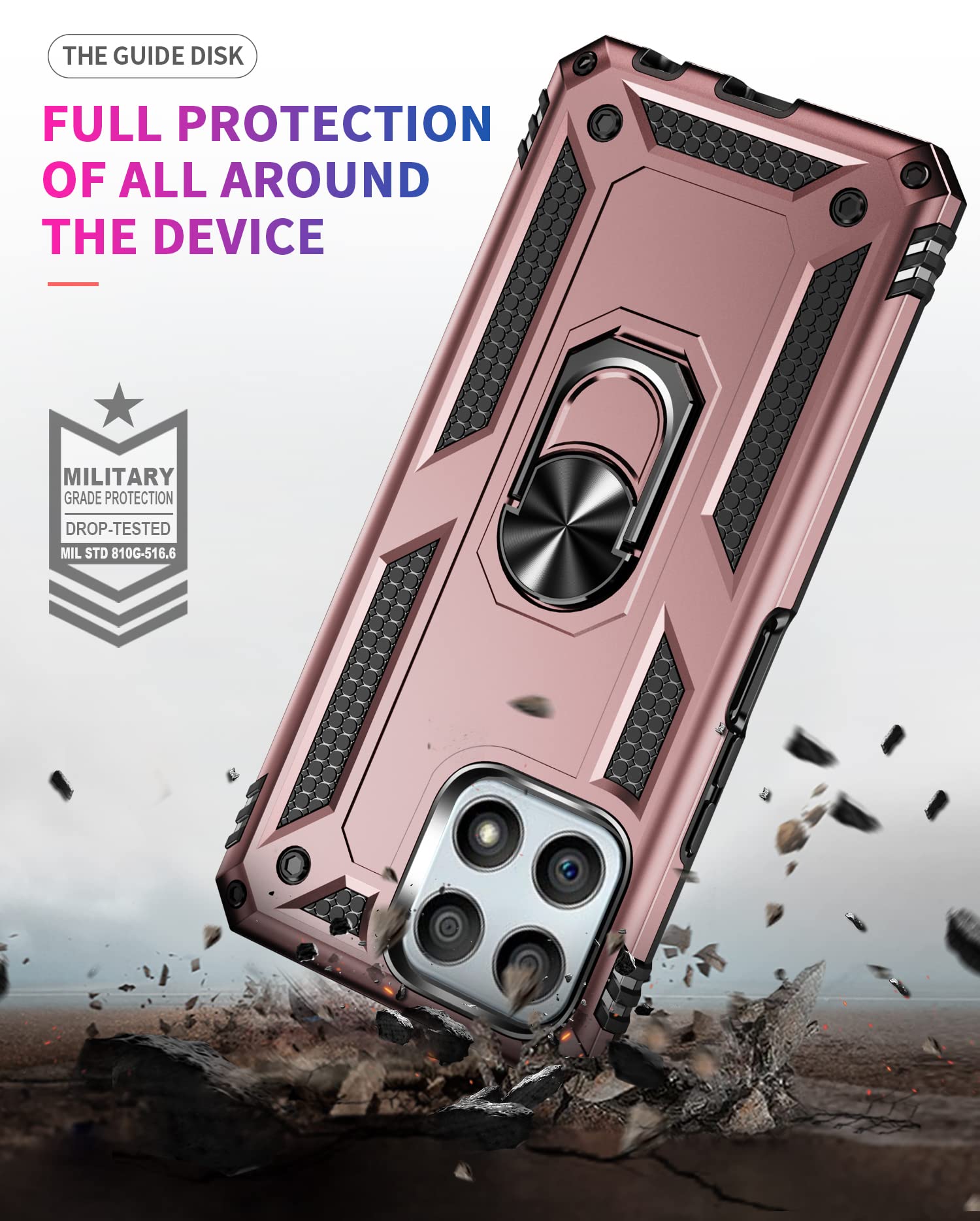 FTRONGRT Honor X9a Cover, Hybrid Dual Layer TPU+PC Custodia, Durevole