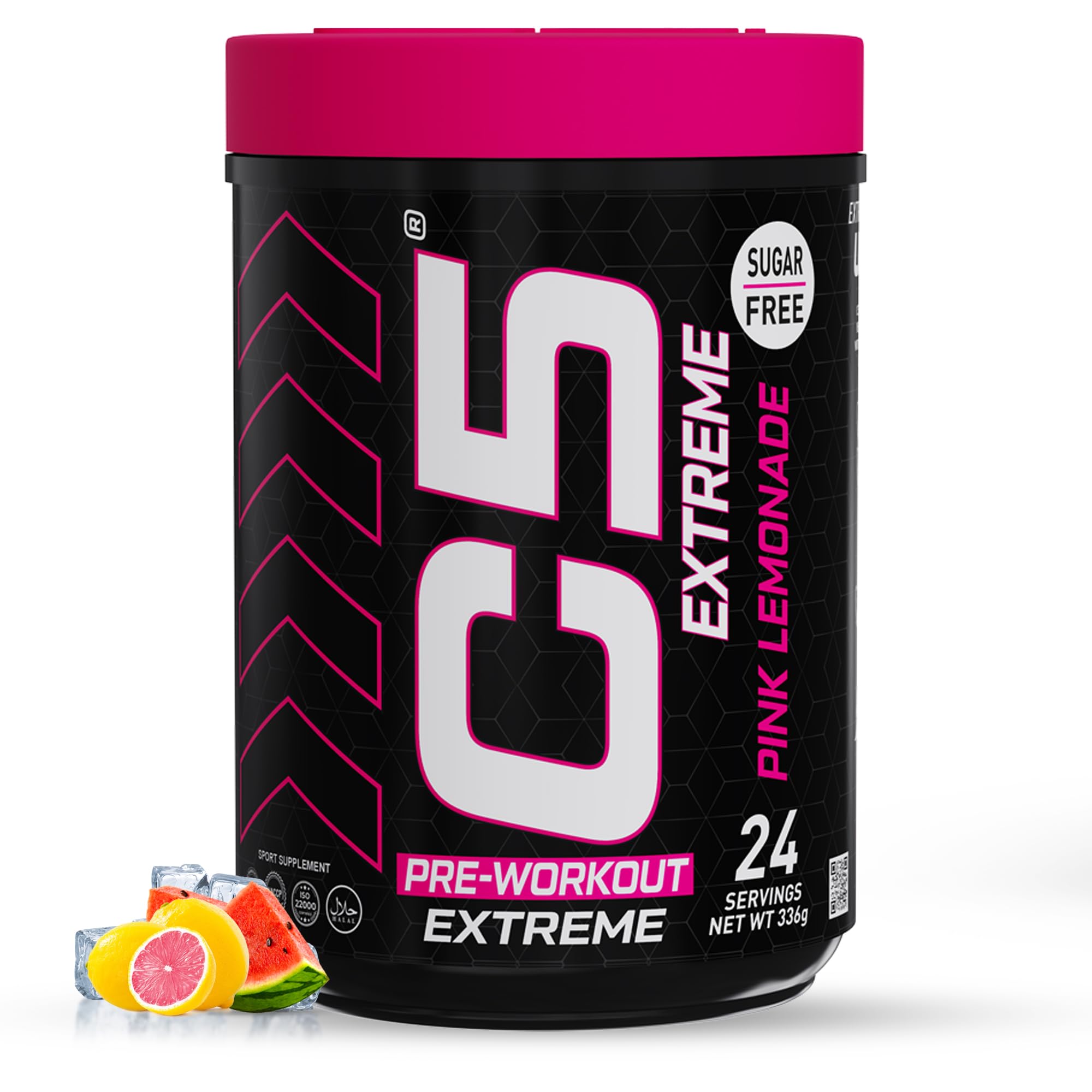 Extreme Pre Workout Powder Pink Lemonade- 24 Servings, 200mg High Caffeine- Sugar Free-Zero Calories-Beta Alanine-Citrulline Malate, High-Performance PreWorkout Booster Supplement