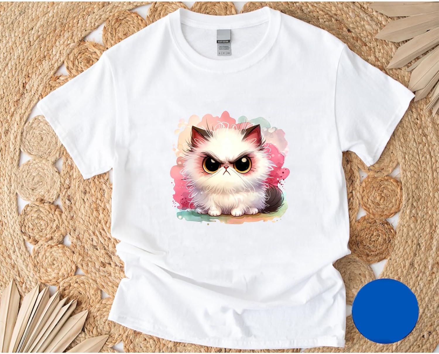 25pcs Cute Cat Lion Chicken Fish Iron on Heat Transfer Paper for T Shirts Iron on Transfer Patches DTF Transfers Ready to Press