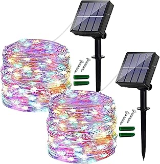 Ligarko Solar Fairy Lights Outdoor, 2 Pack Each14M/46Ft Gard