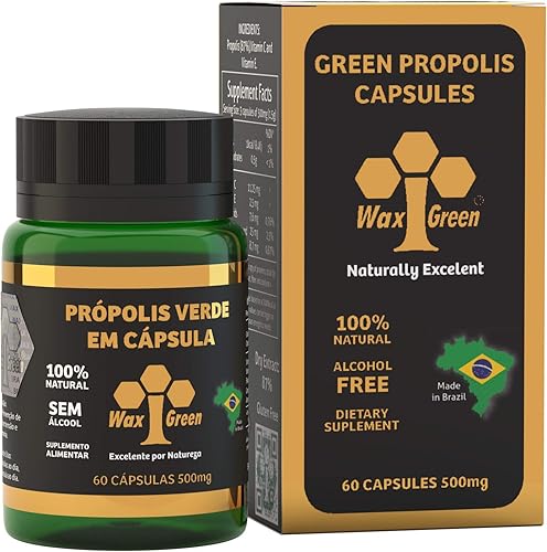 Cera Verde Propóleos De La Abeja 500mg (60Cápsulas), 1