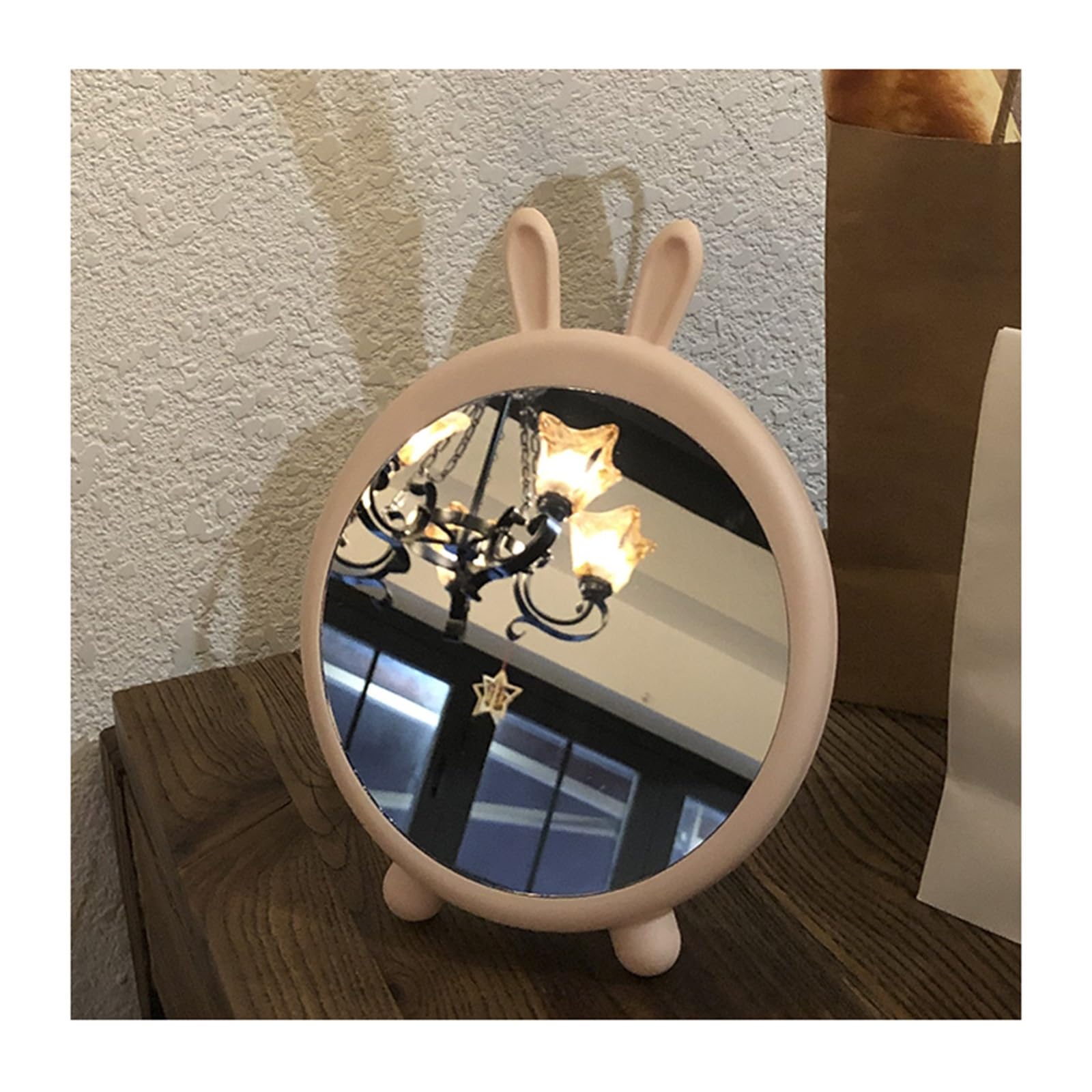 SDCFFC Folding Portable Makeup Mirror, Wall-Mounted Desktop Makeup Mirror, Wall Mounted Vanity Mirror