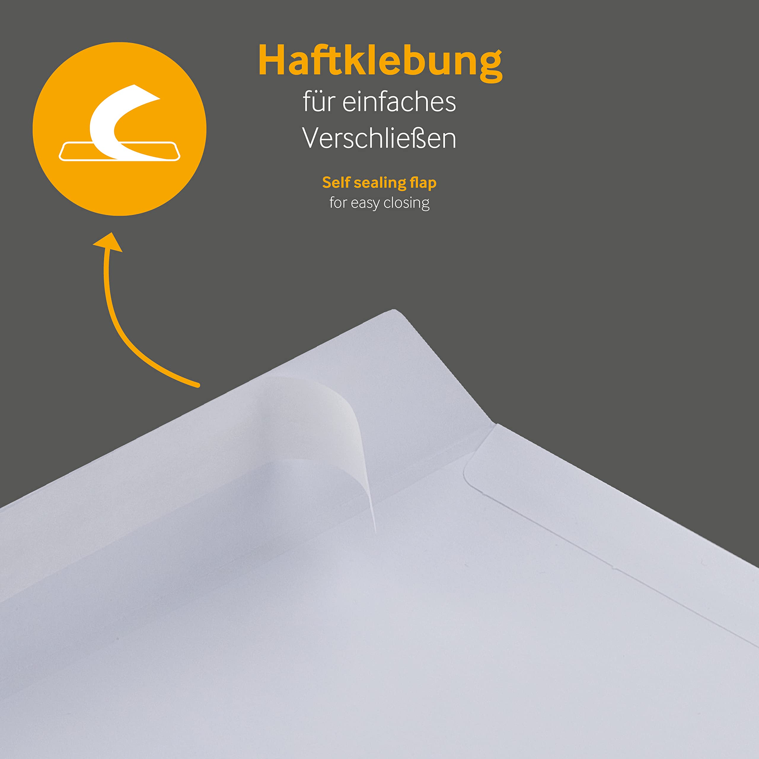 100 Stück, Briefumschläge, 240 x 240 mm, Haftklebung mit Abziehstreifen, Gerade Klappe, 120 g/qm Offset, Ohne Fenster, Weiß (Hochweiß), Blanke Briefhüllen