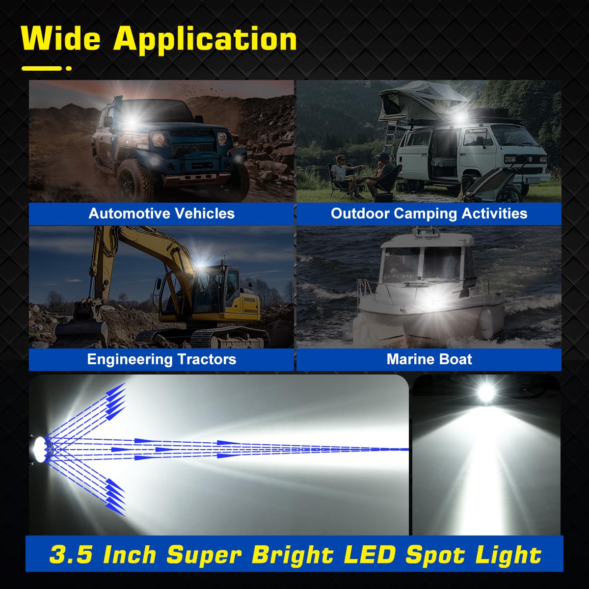 Foco LED magnético portátil de trabajo