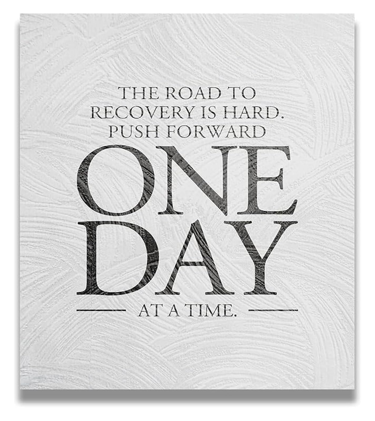 RNUMLIGH Recovery Journey Wall-Art - Sobriety Encouragement Poster for Home and Counseling Office(Framed,12x18inch(30x45cm))