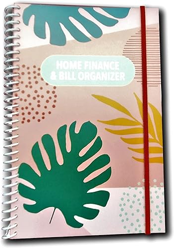 Home Finance & Bill Organizador con bolsillos (hojas sobre rosa)