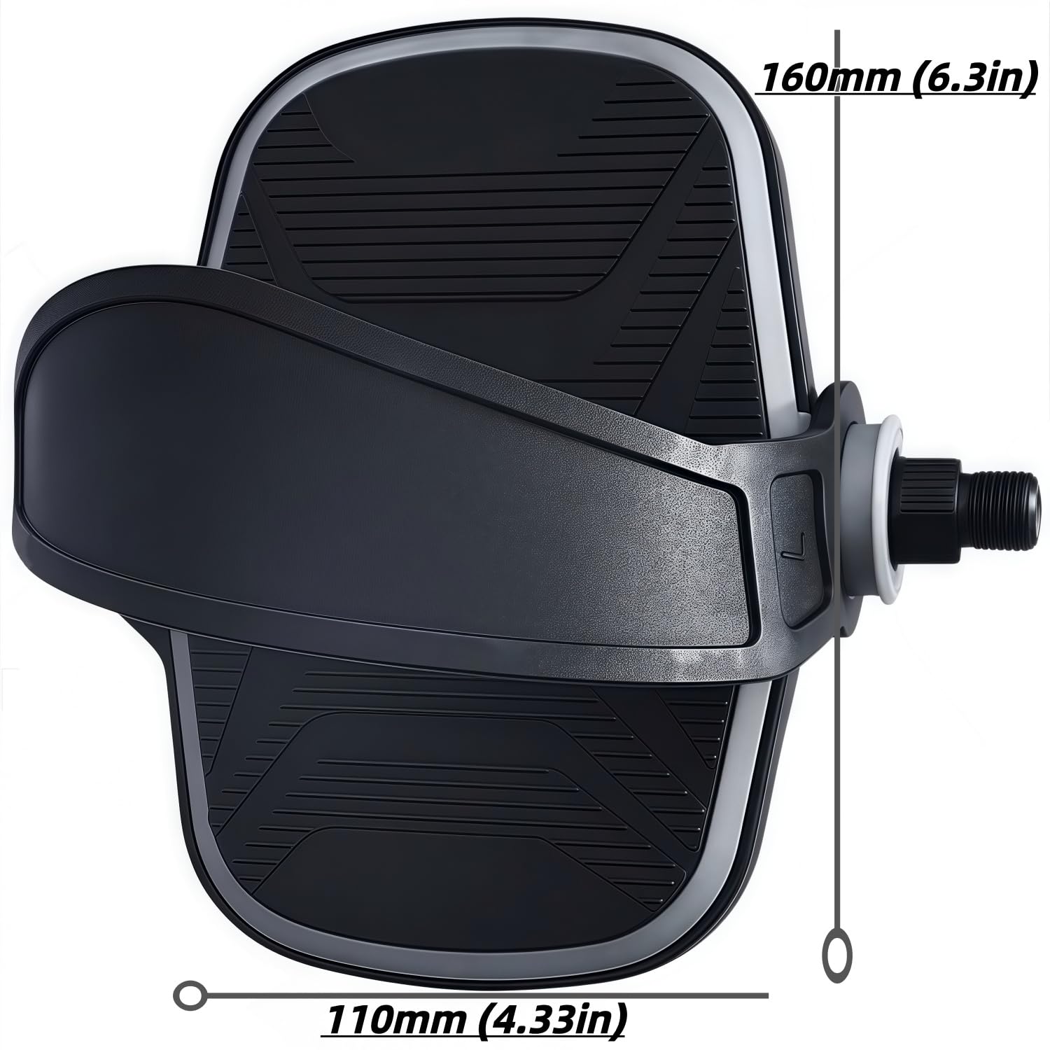 YBEKI 1 coppia di pedali premium per cyclette con cinghie - Spina da 9/16" (14,3mm) - Pedali per bicicletta regolabili e antiscivolo per spinning bike/ciclismo indoor/cyclette - Incl. 12 mesi di