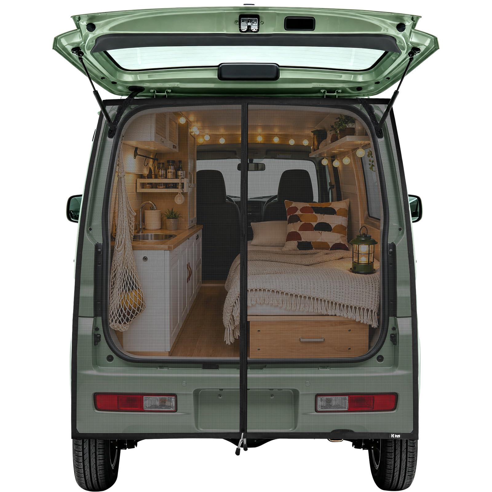 Amazon.co.jp: KYG 車 カーテン マグネット固定 リアゲート用 車中泊