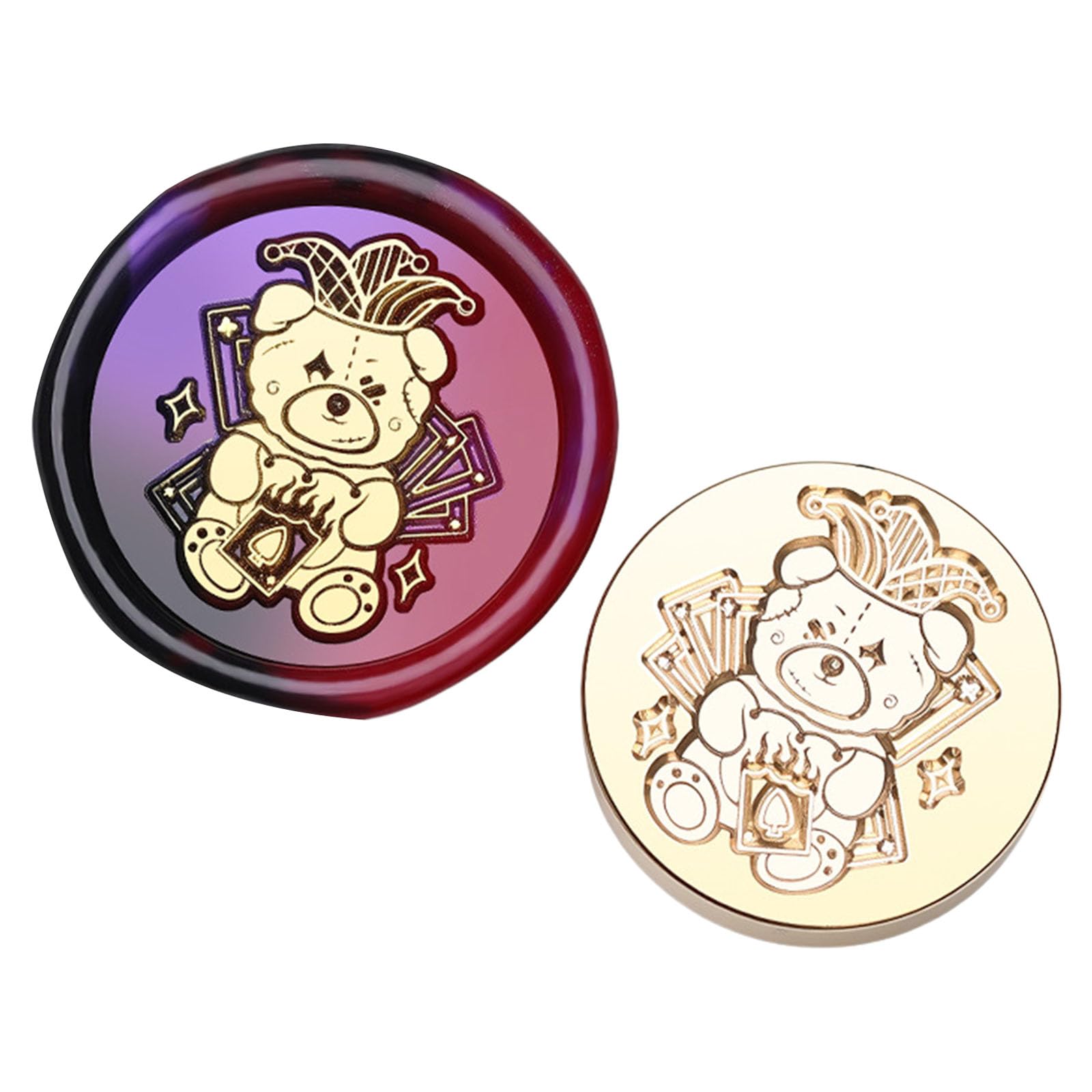 Yhplxyuus Seal Stamp Head Small Bear Seal Stamp Replacement for Envelope Card Wedding Invitations Scrapbooking Waxes