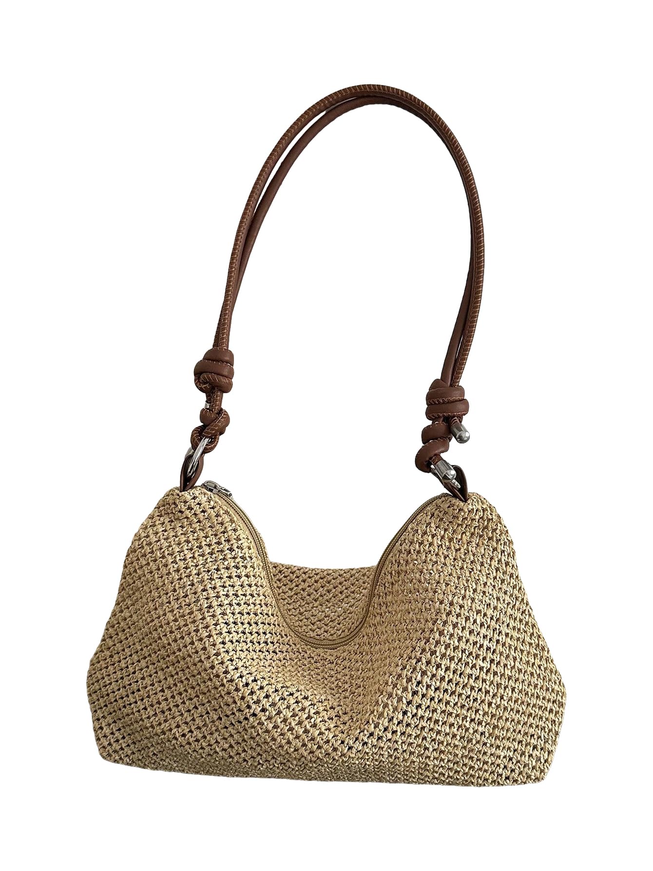 VerdusaWomen's Straw Hobo Shoulder Bags Woven Tote Handbag Summer Crochet Purse