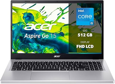 acer Aspire Go 15 AG15-71P-51F8 PC Portatile, Notebook, Processore Intel Core i5-1334U, RAM 32 GB DDR5, 512 GB PCIe NVMe SSD, Display 15.6" FHD, Scheda Grafica Intel Iris Xe, Windows 11 Home