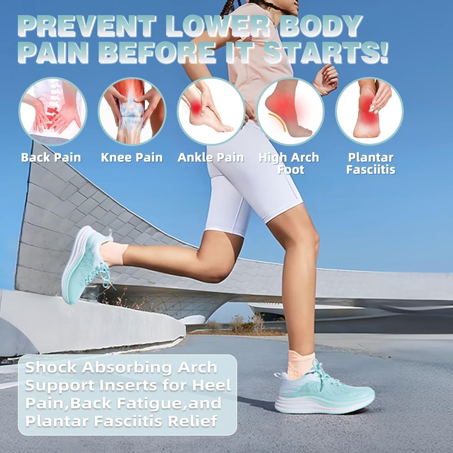 OrthoComfoot Women's Orthopedic Running Shoes: Comfort Arch Support Plantar Fasciitis Orthotic Sports Exercise Fashion Sneakers, Casual Gym Tennis Work Walking Shoes for Foot and Heel Pain