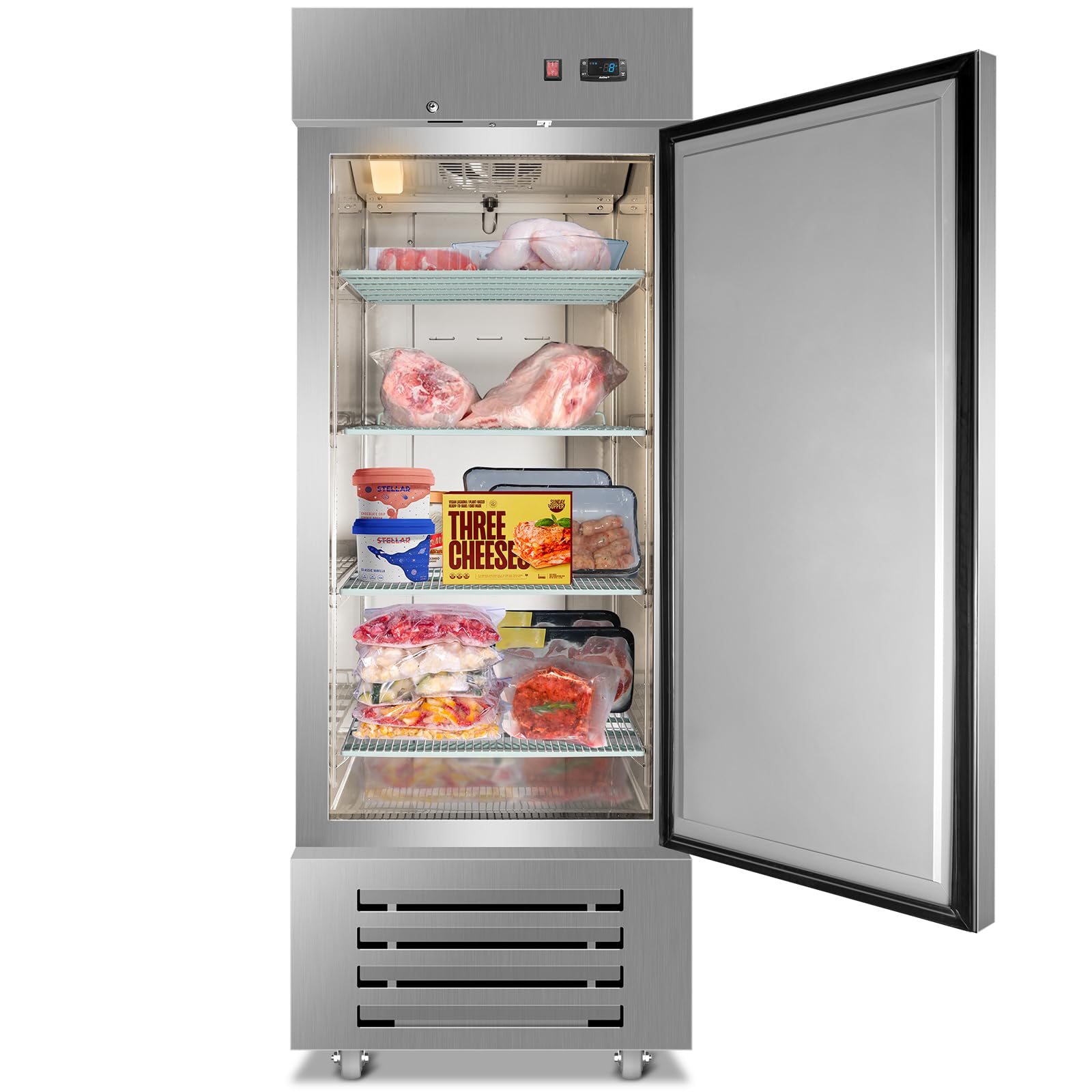 Tylza 27.5' Commercial Freezer 530.6L Stainless Steel Single Door