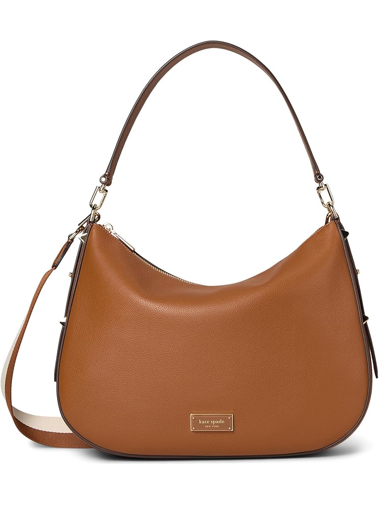 Tan Kate Spade New York Liv Pebbled Leather Large Hobo