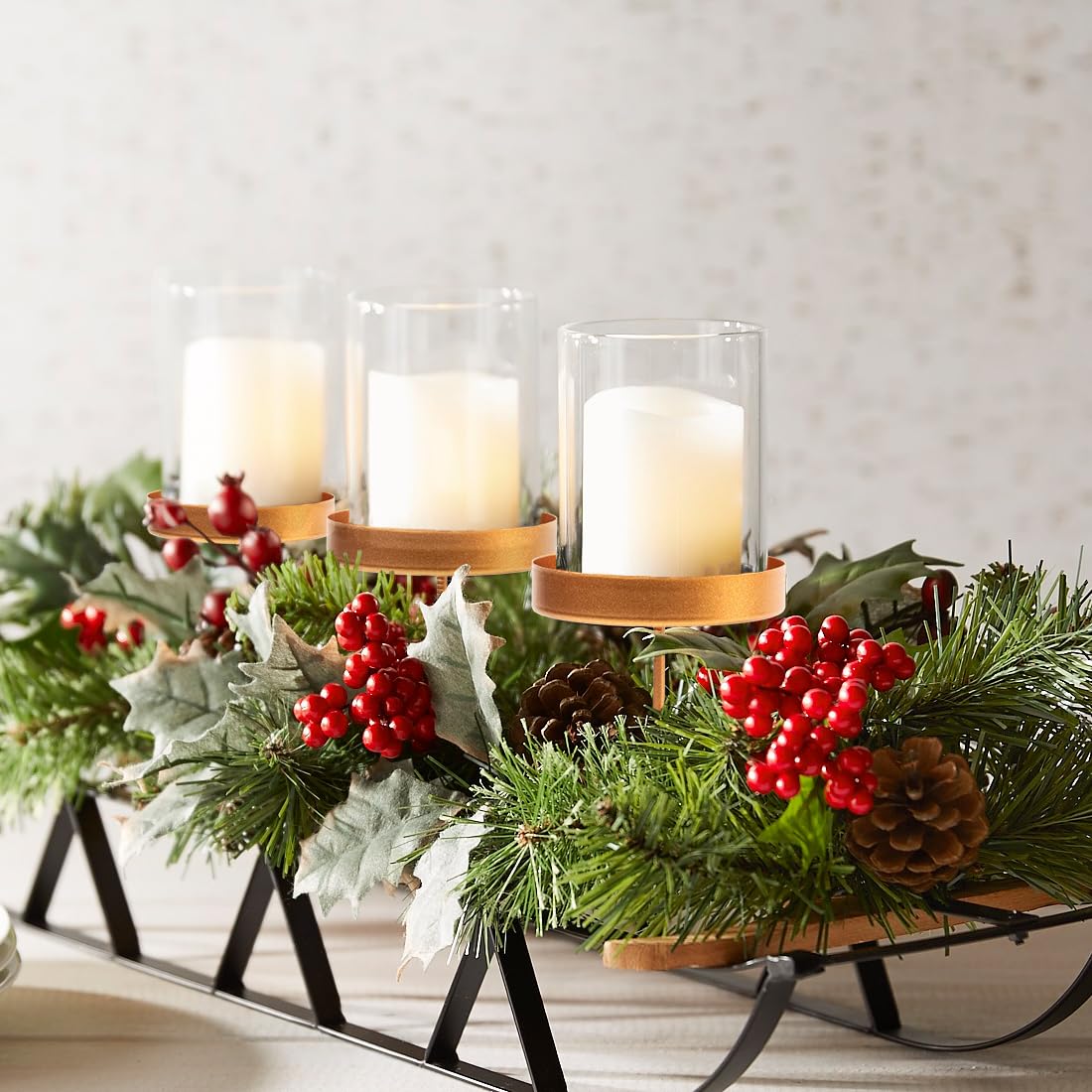 LongZYU 12 Piezas 6 Cm Candelero Para Corona De Adviento Navidad Portavelas  De Metal Oro Candelabros, image size:1100x1100