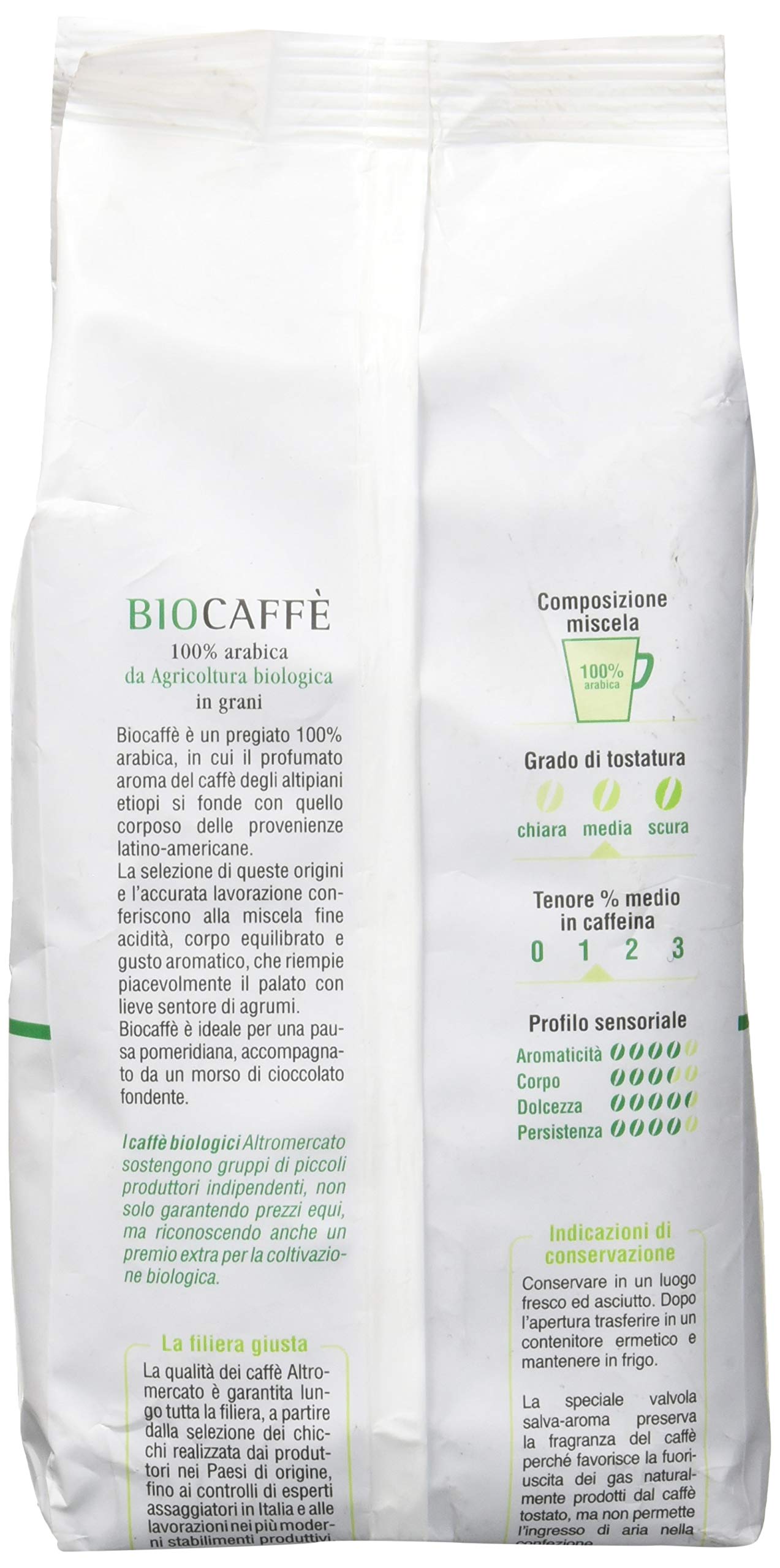 ALTROMERCATO - Caffè 100% arabica Biocaffè - in grani - bio - 500g