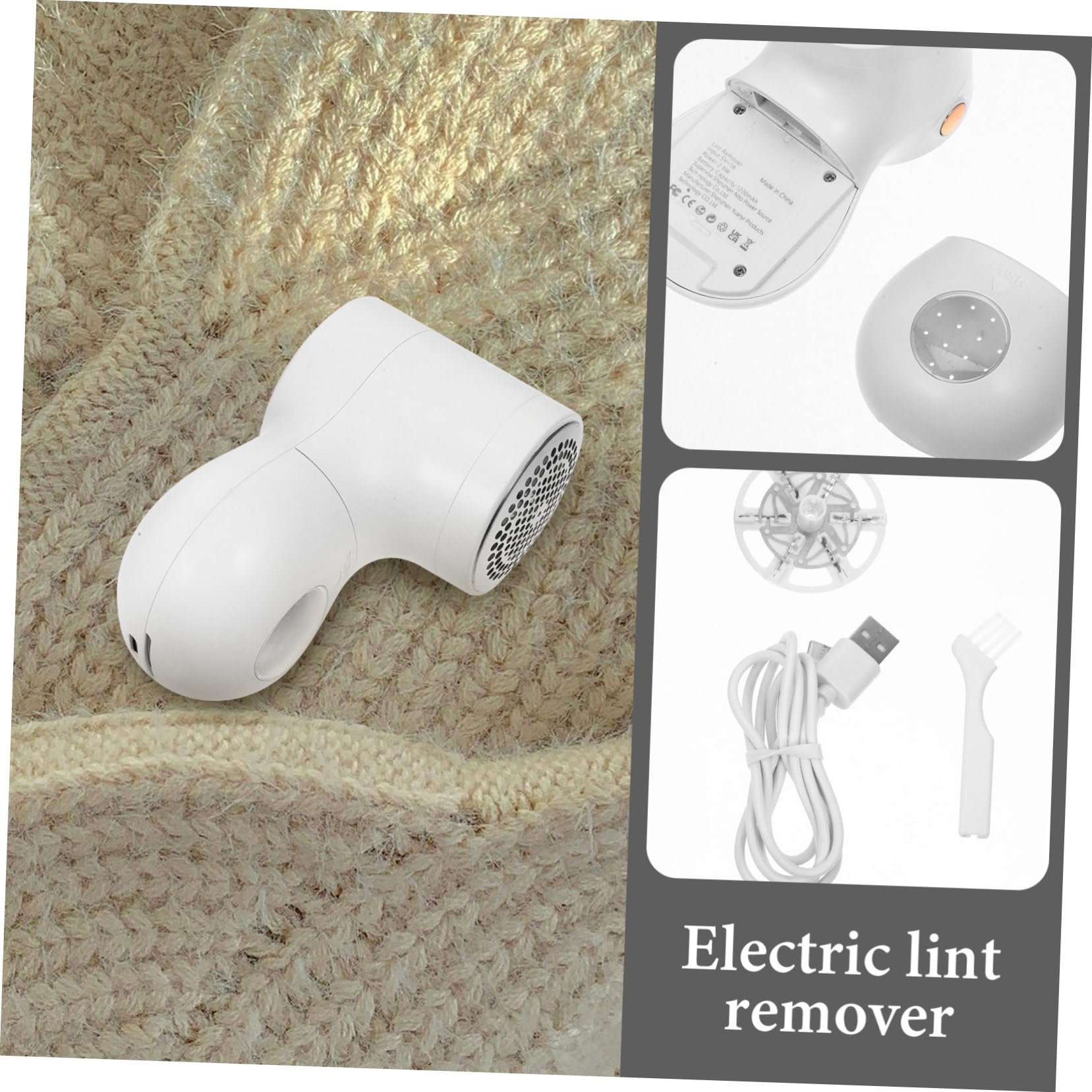 Levapelucchi Elettrico Portatile per Tessuti con Impugnatura Ergonomica Rimuovi Pelucchi da Abbigliamento Divani e Biancheria Design Antiscivolo e Sicuro per Tutti i Tipi di