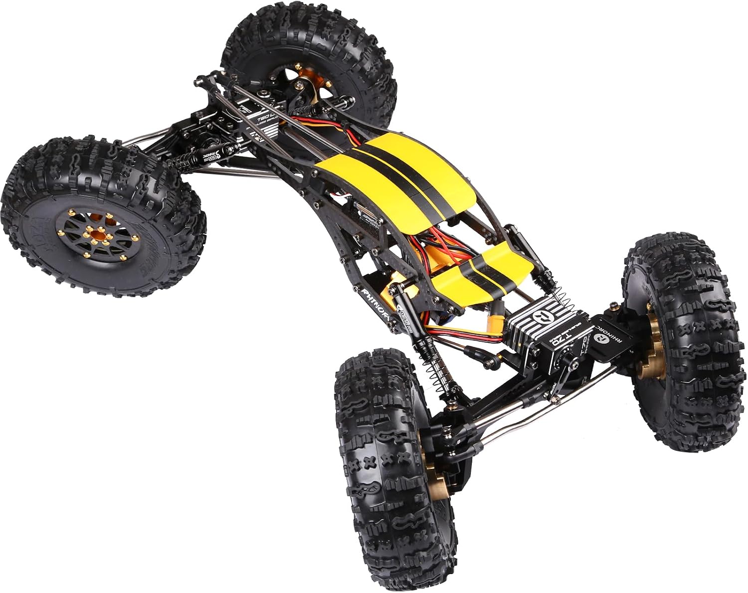 RhinoRC YUE Coupe 4WS 1/10 RC Brushless Electric Model Crawler Car, Front & Rear 4 Wheel Steering Off-Road Rock Crawler