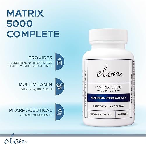 Miniatura 4 de Elon Matrix 5000 Completo Multivitamínico (suministro para 60 días) Suero concentrado para el cabello