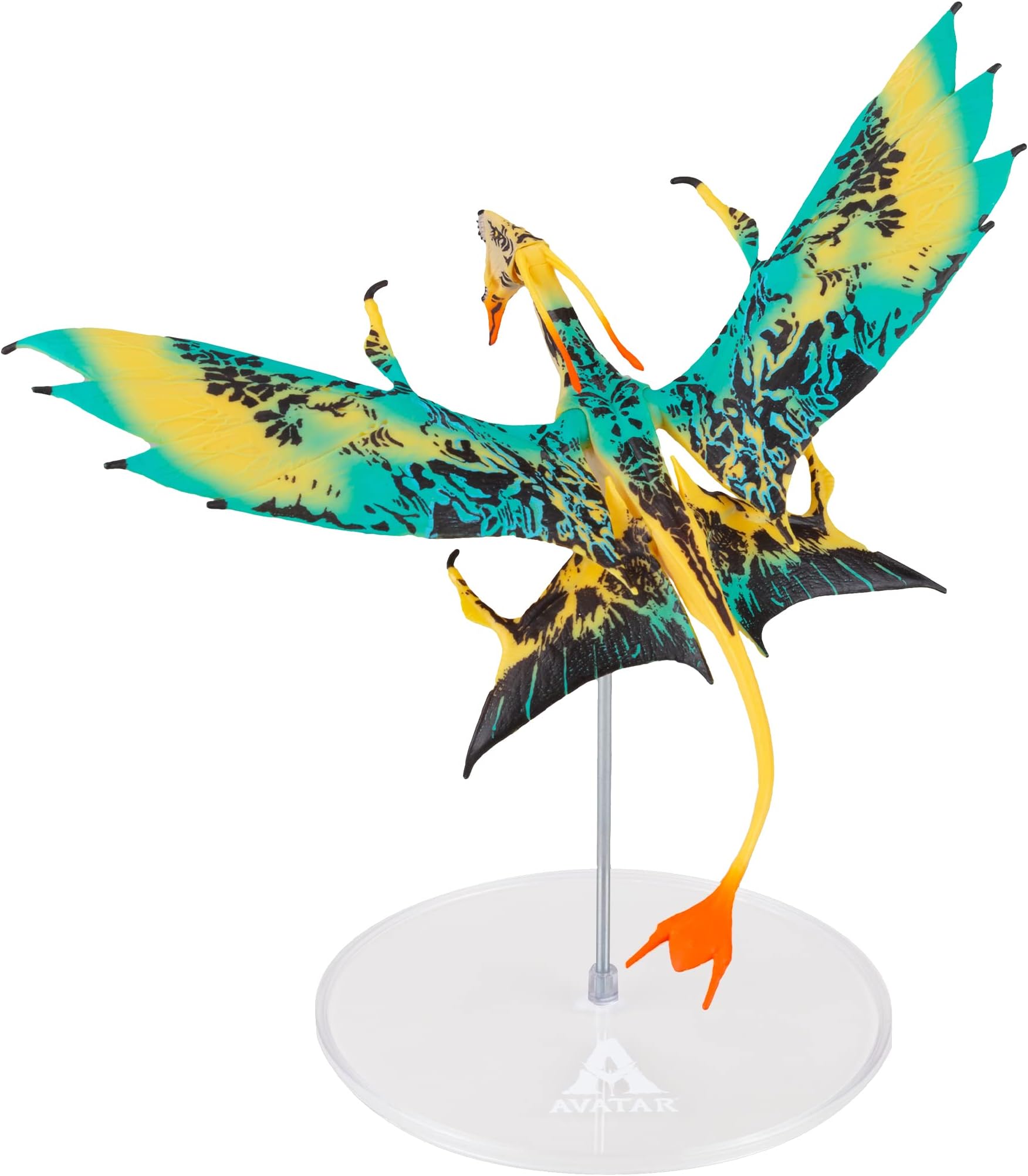 McFarlane Toys, Disney Avatar, World of Pandora Yellow Mountain Banshee Avatar Movie Figure, Disney Toys Collectible Figure with Collectors Stand, Ages 8+