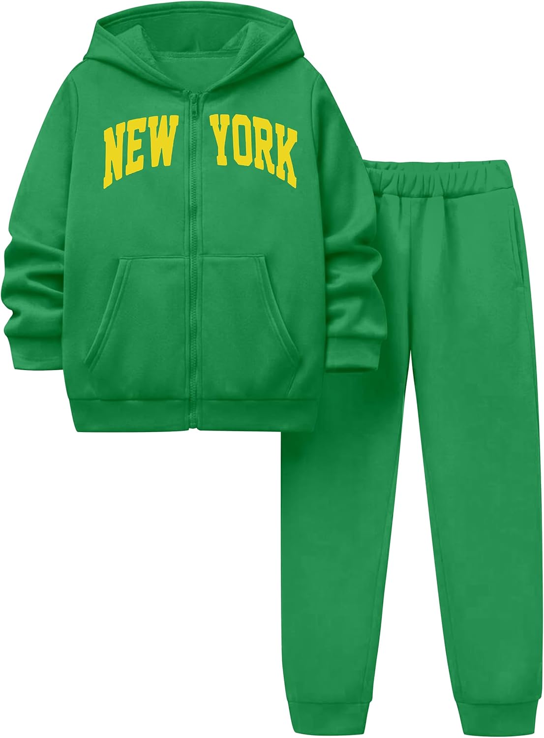 KANGKANG Unisex Boys Girls Clothes Letter Full Zip Fleece Hooded Sweatshirt Jogging Sweatpants Sweatsuit Kids Fashion Outfits KANGKANG Unisex Boys Girls Clothes Letter Full Zip Fleece Hooded Sweatshirt Jogging Sweatpants Sweatsuit Kids Fashion Outfits