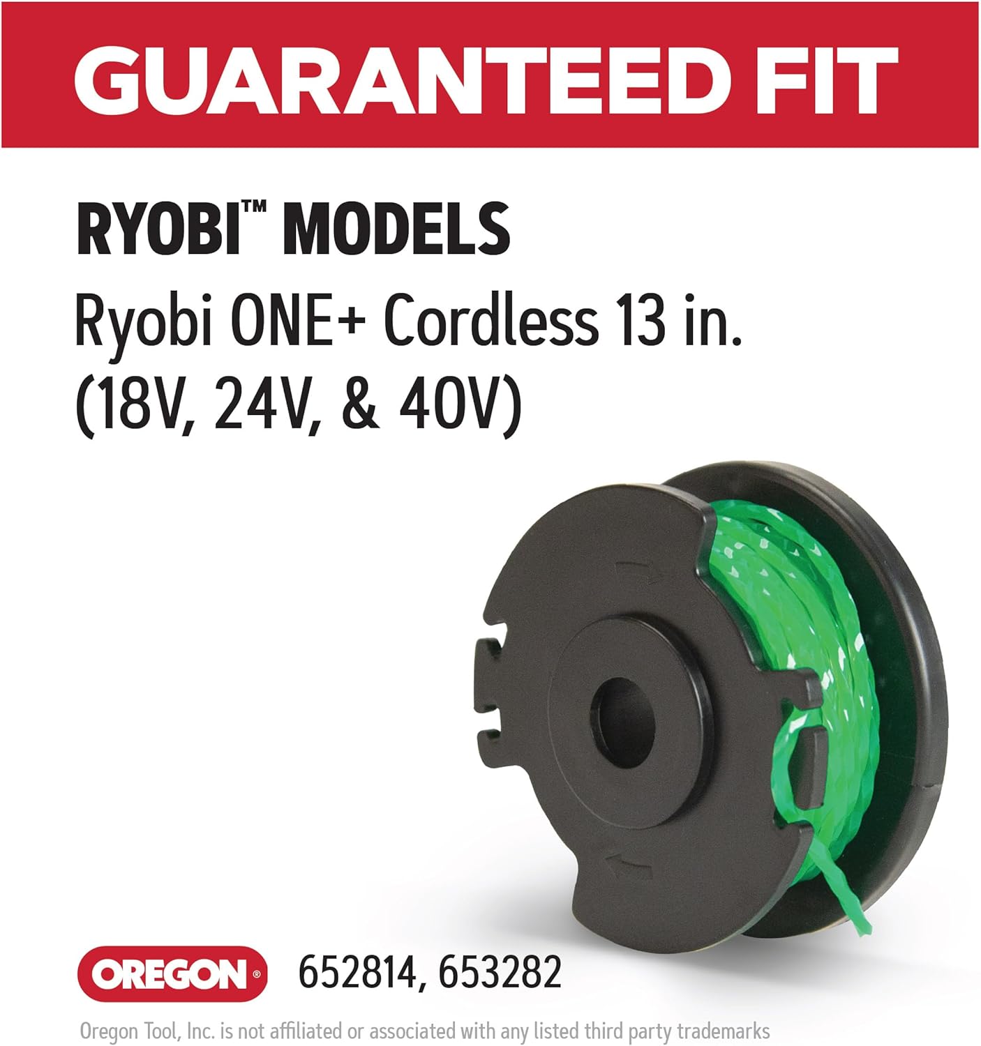 Oregon 5-Pack Replacement Spool & Trimmer Line for Ryobi, Guaranteed Fit for AC80RL5, Fits Ryobi One+ 13 inch Trimmers (18V, 24V, 40V), Fitted Gatorline Square Twist 080 Trimmer Line