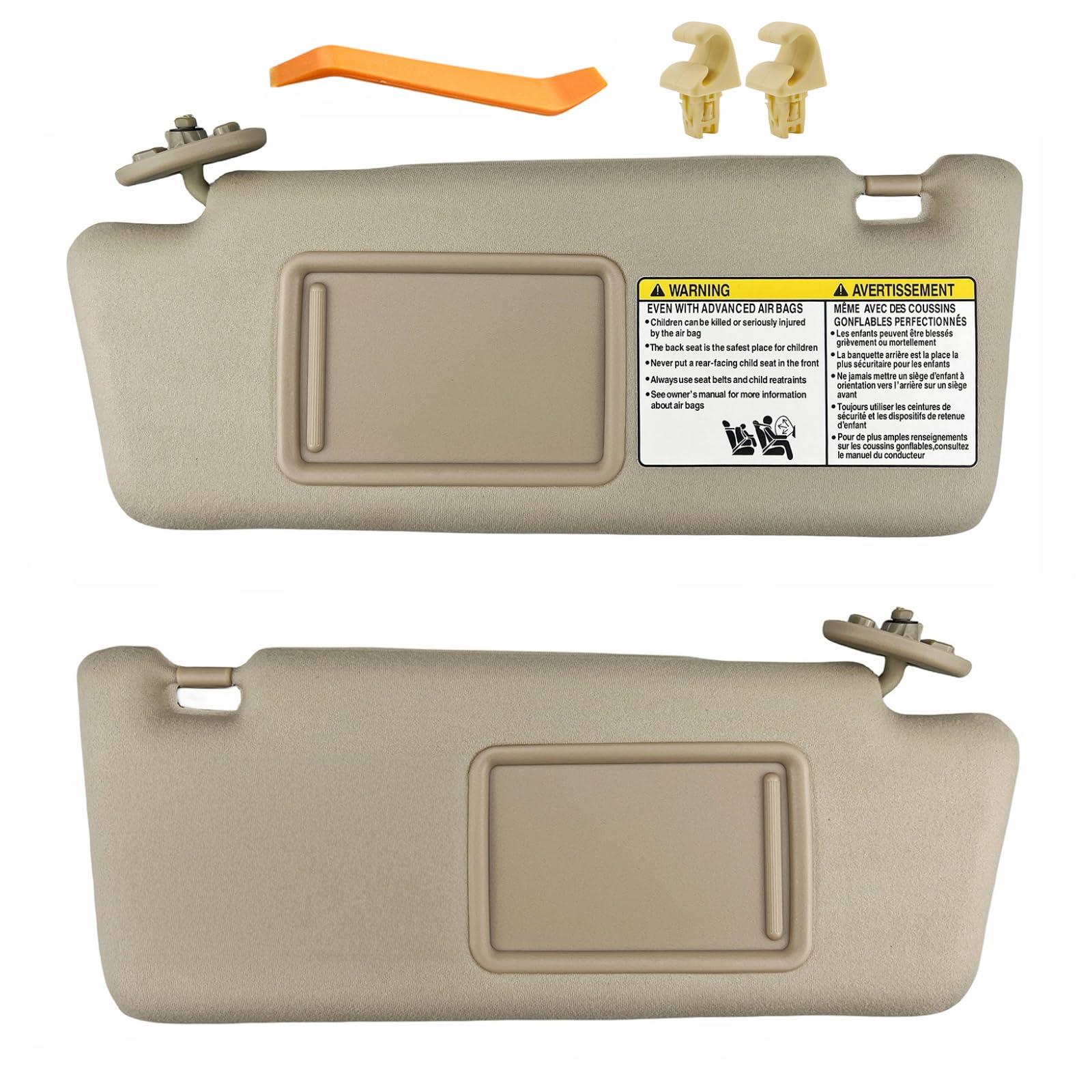 GlymXia Pair Sun Visor for Toyota Tacoma