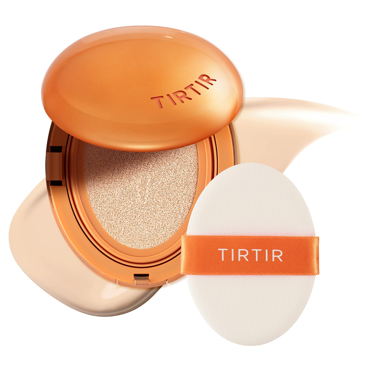 TIRTIR Mask Fit Ai Filter Cushion Foundation | AI-Like Semi-Matte Finish - Up to 72-Hour Medium to Full Coverage Korean BB Cushion Make up Beauty, #17N Vanilla, 0.63 Fl Oz AI FILTER 17N