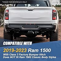 Vista 7 de Auto Dynasty Receptor y pasador de remolque de parachoques trasero de 2 pulgadas de clase 3 de fábrica, compatible con Ram 1500 2019-2023