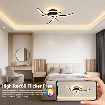 4760708 Modern Ceiling Lights LED 3000K/4500K/6500K Ceiling Lighting [Energy Class C]