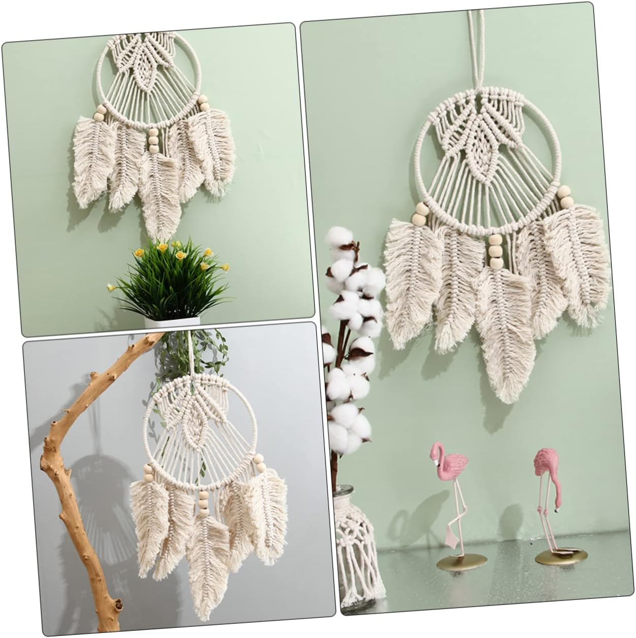 Boho Aesthetic Room Decor Girls Bedroom Teen Girl Room Decor Boho Wall Wall Hanging Dream Catcher Leaf Dream Catcher Art Hanging Art