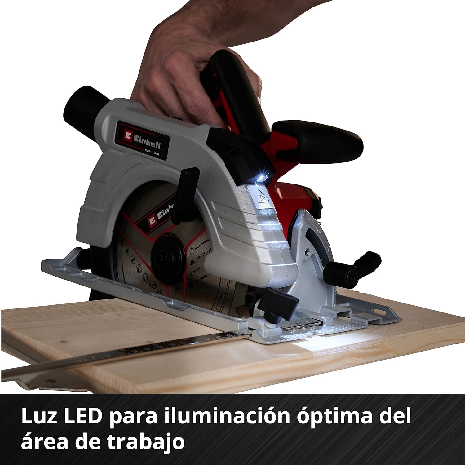 Einhell Sierra circular manual con batería TE-CS 18/190 Li BL-Solo Power X-Change (iones de litio, 18 V, motor sin escobillas, ajuste sin herramientas, LED, sin batería ni cargador)